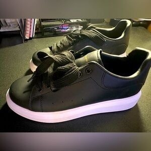 Size 11, Euro 45 Black and White Alexander Mcqueen Shoes Barely worn without box